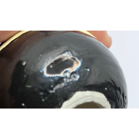 Santa Scioto Lot of (2) Rustic Roly Poly Ceramic Scioto Figurines 3.5" Vintage - Picture 6 of 9